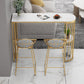 Modern Storage Stone Counter Height Table Double Pedestal Pub Height Dining Table Clearhalo 'Bar Furniture' 'Bar Tables' 'bar_tables' 'furn' 'furn_bar_tables' 'Furniture' 'furniture_bar_tables' 'Kitchen & Dining Furniture' 4423012