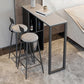 Rectangle Stone Top Counter Table Industrial 42-inch Height Table for Indoor 63"L x 15.7"W x 41.3"H Grey Without Chairs Clearhalo 'Bar Furniture' 'Bar Tables' 'bar_tables' 'furn' 'furn_bar_tables' 'Furniture' 'furniture_bar_tables' 'Kitchen & Dining Furniture' 4423065