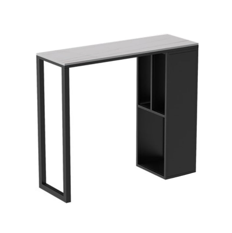 Rectangle Stone Top Counter Table Industrial 42-inch Height Table for Indoor Grey Without Chairs Clearhalo 'Bar Furniture' 'Bar Tables' 'bar_tables' 'furn' 'furn_bar_tables' 'Furniture' 'furniture_bar_tables' 'Kitchen & Dining Furniture' 4423066