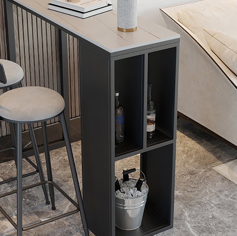 Rectangle Stone Top Counter Table Industrial 42-inch Height Table for Indoor Clearhalo 'Bar Furniture' 'Bar Tables' 'bar_tables' 'furn' 'furn_bar_tables' 'Furniture' 'furniture_bar_tables' 'Kitchen & Dining Furniture' 4423068