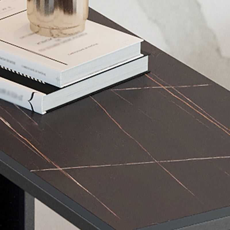 Rectangle Stone Top Counter Table Industrial 42-inch Height Table for Indoor Clearhalo 'Bar Furniture' 'Bar Tables' 'bar_tables' 'furn' 'furn_bar_tables' 'Furniture' 'furniture_bar_tables' 'Kitchen & Dining Furniture' 4423069