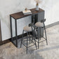 Rectangle Stone Top Counter Table Industrial 42-inch Height Table for Indoor Clearhalo 'Bar Furniture' 'Bar Tables' 'bar_tables' 'furn' 'furn_bar_tables' 'Furniture' 'furniture_bar_tables' 'Kitchen & Dining Furniture' 4423070
