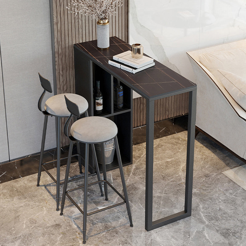 Rectangle Stone Top Counter Table Industrial 42-inch Height Table for Indoor Clearhalo 'Bar Furniture' 'Bar Tables' 'bar_tables' 'furn' 'furn_bar_tables' 'Furniture' 'furniture_bar_tables' 'Kitchen & Dining Furniture' 4423075