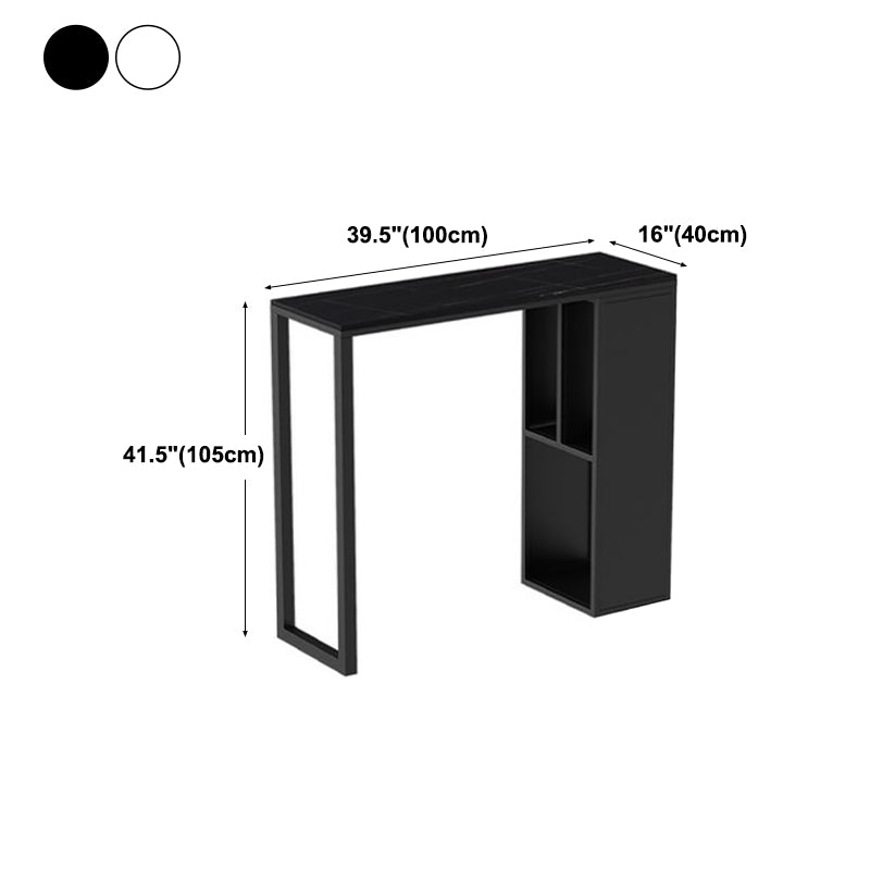 Rectangle Stone Top Counter Table Industrial 42-inch Height Table for Indoor Clearhalo 'Bar Furniture' 'Bar Tables' 'bar_tables' 'furn' 'furn_bar_tables' 'Furniture' 'furniture_bar_tables' 'Kitchen & Dining Furniture' 4423076