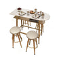 Dining Room Stone Top Counter Table Metal 4 Legs Glam Style Bar Table, Only Table Clearhalo 'Bar Furniture' 'Bar Tables' 'bar_tables' 'furn' 'furn_bar_tables' 'Furniture' 'furniture_bar_tables' 'Kitchen & Dining Furniture' 4423086