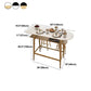 Dining Room Stone Top Counter Table Metal 4 Legs Glam Style Bar Table, Only Table Clearhalo 'Bar Furniture' 'Bar Tables' 'bar_tables' 'furn' 'furn_bar_tables' 'Furniture' 'furniture_bar_tables' 'Kitchen & Dining Furniture' 4423094