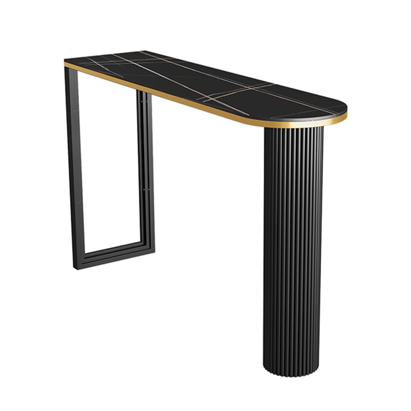 Kitchen Stone Top Counter Table Metal Base 42-inch Height Industrial Bar Table Clearhalo 'Bar Furniture' 'Bar Tables' 'bar_tables' 'furn' 'furn_bar_tables' 'Furniture' 'furniture_bar_tables' 'Kitchen & Dining Furniture' 4423124