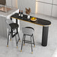Kitchen Stone Top Counter Table Metal Base 42-inch Height Industrial Bar Table Clearhalo 'Bar Furniture' 'Bar Tables' 'bar_tables' 'furn' 'furn_bar_tables' 'Furniture' 'furniture_bar_tables' 'Kitchen & Dining Furniture' 4423128