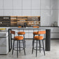 Industrial Style 42-inch Height Bar Table Stone Top Pub Table for Dining Room Kitchen 55.1"L x 15.7"W x 41.3"H Black Gray Clearhalo 'Bar Furniture' 'Bar Tables' 'bar_tables' 'furn' 'furn_bar_tables' 'Furniture' 'furniture_bar_tables' 'Kitchen & Dining Furniture' 4423140