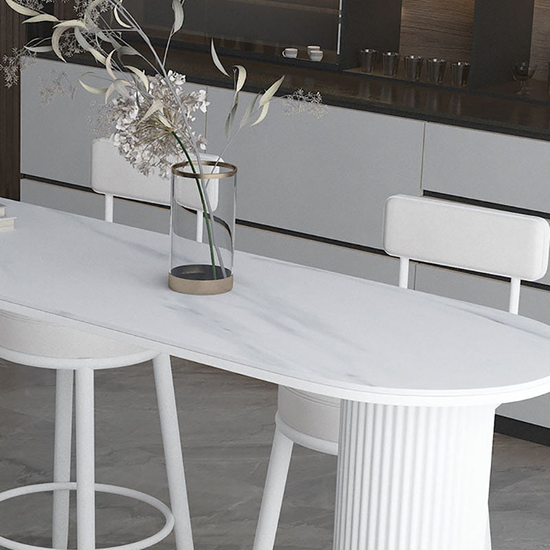 Industrial Style 42-inch Height Bar Table Stone Top Pub Table for Dining Room Kitchen Clearhalo 'Bar Furniture' 'Bar Tables' 'bar_tables' 'furn' 'furn_bar_tables' 'Furniture' 'furniture_bar_tables' 'Kitchen & Dining Furniture' 4423143
