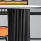 Industrial Style 42-inch Height Bar Table Stone Top Pub Table for Dining Room Kitchen Clearhalo 'Bar Furniture' 'Bar Tables' 'bar_tables' 'furn' 'furn_bar_tables' 'Furniture' 'furniture_bar_tables' 'Kitchen & Dining Furniture' 4423144