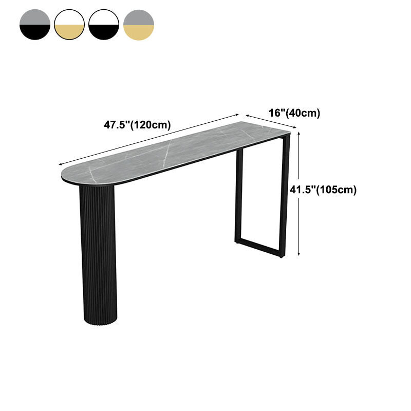 Industrial Style 42-inch Height Bar Table Stone Top Pub Table for Dining Room Kitchen Clearhalo 'Bar Furniture' 'Bar Tables' 'bar_tables' 'furn' 'furn_bar_tables' 'Furniture' 'furniture_bar_tables' 'Kitchen & Dining Furniture' 4423147