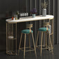 Glam Style Bar Table Stone Oval Top Pub Table with Cabinet for Dining Room Clearhalo 'Bar Furniture' 'Bar Tables' 'bar_tables' 'furn' 'furn_bar_tables' 'Furniture' 'furniture_bar_tables' 'Kitchen & Dining Furniture' 4423165
