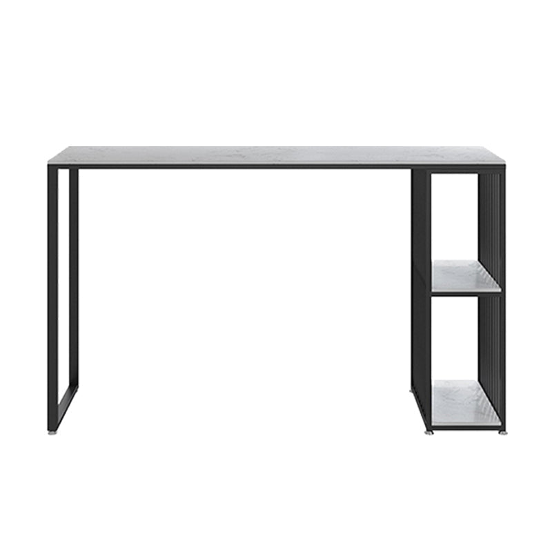 Artificial Marble Top Bar Table 42-inch Height Industrial Bistro Table for Restaurant Black Without Chairs Clearhalo 'Bar Furniture' 'Bar Tables' 'bar_tables' 'furn' 'furn_bar_tables' 'Furniture' 'furniture_bar_tables' 'Kitchen & Dining Furniture' 4423194