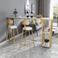 Artificial Marble Top Bar Table 42-inch Height Industrial Bistro Table for Restaurant 70.9"L x 15.7"W x 41.3"H Gold Without Chairs Clearhalo 'Bar Furniture' 'Bar Tables' 'bar_tables' 'furn' 'furn_bar_tables' 'Furniture' 'furniture_bar_tables' 'Kitchen & Dining Furniture' 4423195
