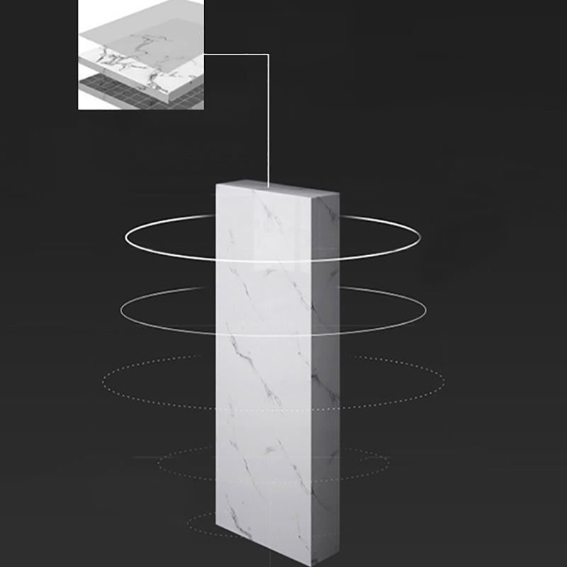 Artificial Marble Top Bar Table 42-inch Height Industrial Bistro Table for Restaurant Clearhalo 'Bar Furniture' 'Bar Tables' 'bar_tables' 'furn' 'furn_bar_tables' 'Furniture' 'furniture_bar_tables' 'Kitchen & Dining Furniture' 4423201