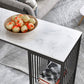 Artificial Marble Top Bar Table 42-inch Height Industrial Bistro Table for Restaurant Clearhalo 'Bar Furniture' 'Bar Tables' 'bar_tables' 'furn' 'furn_bar_tables' 'Furniture' 'furniture_bar_tables' 'Kitchen & Dining Furniture' 4423202