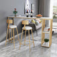 Artificial Marble Top Bar Table 42-inch Height Industrial Bistro Table for Restaurant Clearhalo 'Bar Furniture' 'Bar Tables' 'bar_tables' 'furn' 'furn_bar_tables' 'Furniture' 'furniture_bar_tables' 'Kitchen & Dining Furniture' 4423204