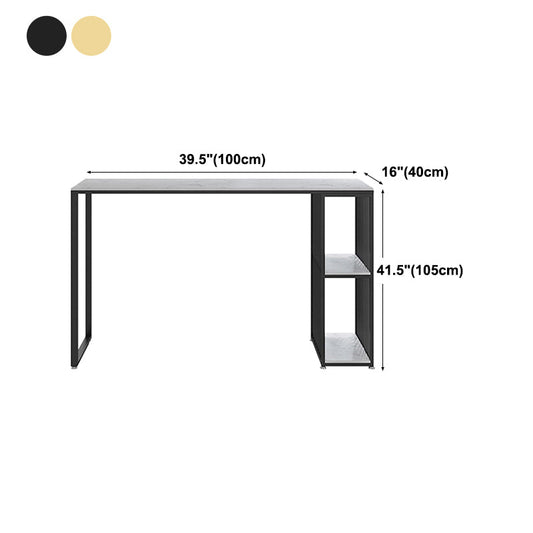 Artificial Marble Top Bar Table 42-inch Height Industrial Bistro Table for Restaurant Clearhalo 'Bar Furniture' 'Bar Tables' 'bar_tables' 'furn' 'furn_bar_tables' 'Furniture' 'furniture_bar_tables' 'Kitchen & Dining Furniture' 4423206