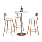 Glam White Faux Marble Pub Bar Table Indoor Iron Bar Dining Table with Single Pedestal Clearhalo 'Bar Furniture' 'Bar Tables' 'bar_tables' 'furn' 'furn_bar_tables' 'Furniture' 'furniture_bar_tables' 'Kitchen & Dining Furniture' 4423217