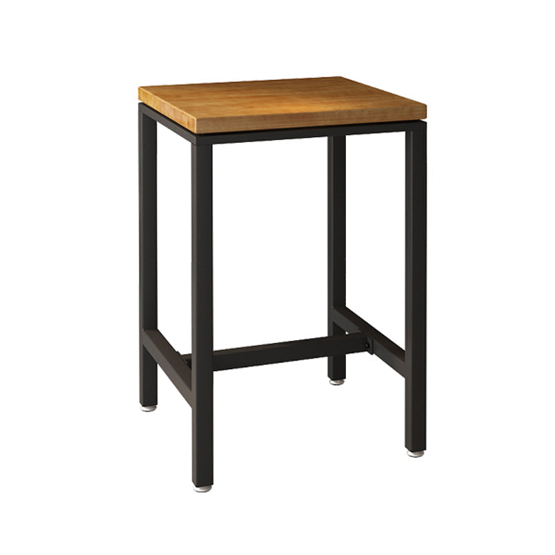 Industrial Wood Indoor Pub Bar Table Black Iron Bar Dining Table with 4-Prong Pedestal Clearhalo 'Bar Furniture' 'Bar Tables' 'bar_tables' 'furn' 'furn_bar_tables' 'Furniture' 'furniture_bar_tables' 'Kitchen & Dining Furniture' 4423230