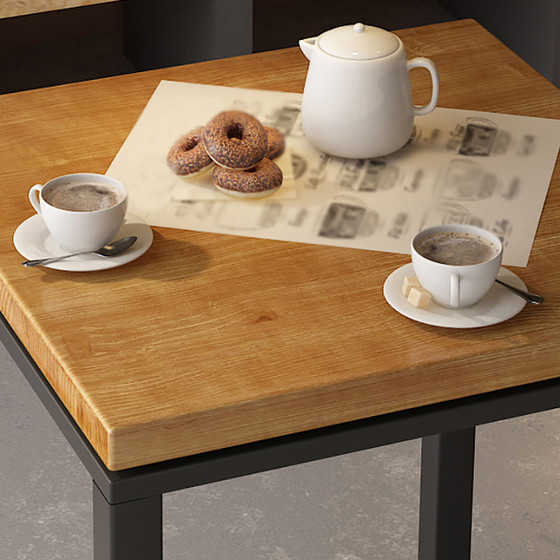 Industrial Wood Indoor Pub Bar Table Black Iron Bar Dining Table with 4-Prong Pedestal Clearhalo 'Bar Furniture' 'Bar Tables' 'bar_tables' 'furn' 'furn_bar_tables' 'Furniture' 'furniture_bar_tables' 'Kitchen & Dining Furniture' 4423231