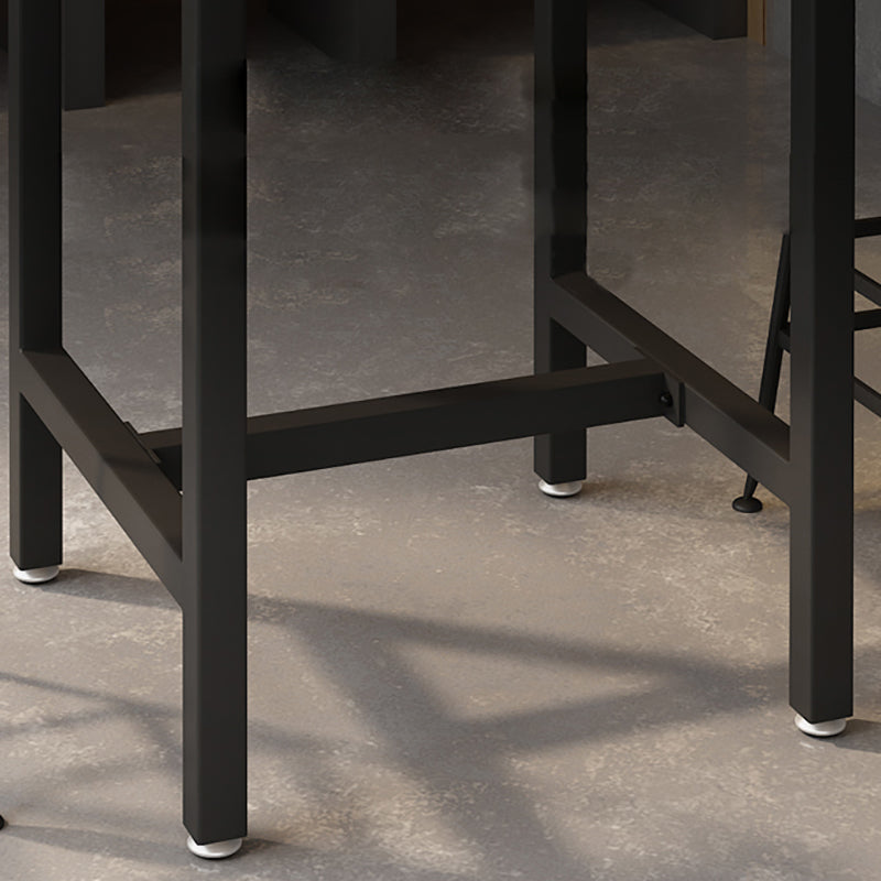 Industrial Wood Indoor Pub Bar Table Black Iron Bar Dining Table with 4-Prong Pedestal Clearhalo 'Bar Furniture' 'Bar Tables' 'bar_tables' 'furn' 'furn_bar_tables' 'Furniture' 'furniture_bar_tables' 'Kitchen & Dining Furniture' 4423233