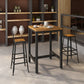 Industrial Wood Indoor Pub Bar Table Black Iron Bar Dining Table with 4-Prong Pedestal Clearhalo 'Bar Furniture' 'Bar Tables' 'bar_tables' 'furn' 'furn_bar_tables' 'Furniture' 'furniture_bar_tables' 'Kitchen & Dining Furniture' 4423234