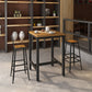 Industrial Wood Indoor Pub Bar Table Black Iron Bar Dining Table with 4-Prong Pedestal Clearhalo 'Bar Furniture' 'Bar Tables' 'bar_tables' 'furn' 'furn_bar_tables' 'Furniture' 'furniture_bar_tables' 'Kitchen & Dining Furniture' 4423235