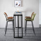 Industrial Grey Stone Pub Bar Table Indoor Iron Bar Dining Table with Double Pedestal Clearhalo 'Bar Furniture' 'Bar Tables' 'bar_tables' 'furn' 'furn_bar_tables' 'Furniture' 'furniture_bar_tables' 'Kitchen & Dining Furniture' 4423267