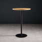 Industrial Round Wood Indoor Pub Bar Table Steel Single Pedestal Bar Dining Table Black Natural Clearhalo 'Bar Furniture' 'Bar Tables' 'bar_tables' 'furn' 'furn_bar_tables' 'Furniture' 'furniture_bar_tables' 'Kitchen & Dining Furniture' 4423277