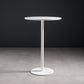 Industrial Round Wood Indoor Pub Bar Table Steel Single Pedestal Bar Dining Table 31.5"L x 31.5"W x 41.3"H White White Clearhalo 'Bar Furniture' 'Bar Tables' 'bar_tables' 'furn' 'furn_bar_tables' 'Furniture' 'furniture_bar_tables' 'Kitchen & Dining Furniture' 4423279