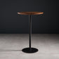 Industrial Round Wood Indoor Pub Bar Table Steel Single Pedestal Bar Dining Table Black Walnut Clearhalo 'Bar Furniture' 'Bar Tables' 'bar_tables' 'furn' 'furn_bar_tables' 'Furniture' 'furniture_bar_tables' 'Kitchen & Dining Furniture' 4423281