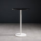 Industrial Round Wood Indoor Pub Bar Table Steel Single Pedestal Bar Dining Table White Black Clearhalo 'Bar Furniture' 'Bar Tables' 'bar_tables' 'furn' 'furn_bar_tables' 'Furniture' 'furniture_bar_tables' 'Kitchen & Dining Furniture' 4423282