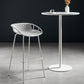 Industrial Round Wood Indoor Pub Bar Table Steel Single Pedestal Bar Dining Table 27.6"L x 27.6"W x 41.3"H White White Clearhalo 'Bar Furniture' 'Bar Tables' 'bar_tables' 'furn' 'furn_bar_tables' 'Furniture' 'furniture_bar_tables' 'Kitchen & Dining Furniture' 4423283