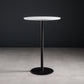 Industrial Round Wood Indoor Pub Bar Table Steel Single Pedestal Bar Dining Table Black White Clearhalo 'Bar Furniture' 'Bar Tables' 'bar_tables' 'furn' 'furn_bar_tables' 'Furniture' 'furniture_bar_tables' 'Kitchen & Dining Furniture' 4423285