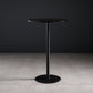 Industrial Round Wood Indoor Pub Bar Table Steel Single Pedestal Bar Dining Table Black Black Clearhalo 'Bar Furniture' 'Bar Tables' 'bar_tables' 'furn' 'furn_bar_tables' 'Furniture' 'furniture_bar_tables' 'Kitchen & Dining Furniture' 4423287