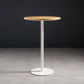 Industrial Round Wood Indoor Pub Bar Table Steel Single Pedestal Bar Dining Table White Natural Clearhalo 'Bar Furniture' 'Bar Tables' 'bar_tables' 'furn' 'furn_bar_tables' 'Furniture' 'furniture_bar_tables' 'Kitchen & Dining Furniture' 4423288