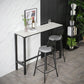 Industrial Stone Indoor Pub Bar Table Iron Trestle Pedestal Bar Dining Table Clearhalo 'Bar Furniture' 'Bar Tables' 'bar_tables' 'furn' 'furn_bar_tables' 'Furniture' 'furniture_bar_tables' 'Kitchen & Dining Furniture' 4423332