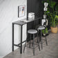 Industrial Stone Indoor Pub Bar Table Iron Trestle Pedestal Bar Dining Table Clearhalo 'Bar Furniture' 'Bar Tables' 'bar_tables' 'furn' 'furn_bar_tables' 'Furniture' 'furniture_bar_tables' 'Kitchen & Dining Furniture' 4423333