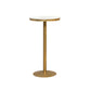 Glam Faux Marble Bistro Table Indoor Gold Steel Bar Dining Table with Single Pedestal 21.7"L x 21.7"W x 29.5"H Round Without Chairs Clearhalo 'Bar Furniture' 'Bar Tables' 'bar_tables' 'furn' 'furn_bar_tables' 'Furniture' 'furniture_bar_tables' 'Kitchen & Dining Furniture' 4423349