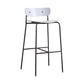 Industrial Iron Simple Barstool Restaurant Tall Stool with Wood Seat, 1 Piece Light Gray Clearhalo 'Bar Furniture' 'Bar Stools' 'bar_stools' 'furn' 'furn_bar_stools' 'furniture_bar_stools' 'Kitchen & Dining Furniture' 'kitchen&dining_furn' 'kitchen' 'kitchen_furn' Furniture' 4423381