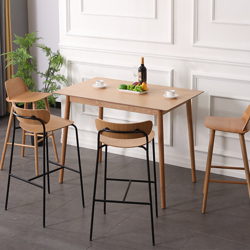 Industrial Iron Simple Barstool Restaurant Tall Stool with Wood Seat, 1 Piece Clearhalo 'Bar Furniture' 'Bar Stools' 'bar_stools' 'furn' 'furn_bar_stools' 'furniture_bar_stools' 'Kitchen & Dining Furniture' 'kitchen&dining_furn' 'kitchen' 'kitchen_furn' Furniture' 4423384
