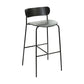 Industrial Iron Simple Barstool Restaurant Tall Stool with Wood Seat, 1 Piece Black Clearhalo 'Bar Furniture' 'Bar Stools' 'bar_stools' 'furn' 'furn_bar_stools' 'furniture_bar_stools' 'Kitchen & Dining Furniture' 'kitchen&dining_furn' 'kitchen' 'kitchen_furn' Furniture' 4423385