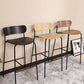 Industrial Iron Simple Barstool Restaurant Tall Stool with Wood Seat, 1 Piece Clearhalo 'Bar Furniture' 'Bar Stools' 'bar_stools' 'furn' 'furn_bar_stools' 'furniture_bar_stools' 'Kitchen & Dining Furniture' 'kitchen&dining_furn' 'kitchen' 'kitchen_furn' Furniture' 4423386