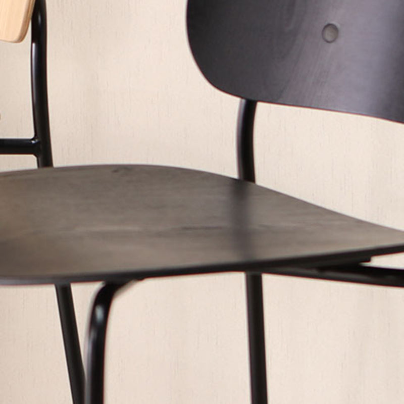 Industrial Iron Simple Barstool Restaurant Tall Stool with Wood Seat, 1 Piece Clearhalo 'Bar Furniture' 'Bar Stools' 'bar_stools' 'furn' 'furn_bar_stools' 'furniture_bar_stools' 'Kitchen & Dining Furniture' 'kitchen&dining_furn' 'kitchen' 'kitchen_furn' Furniture' 4423390
