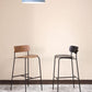 Industrial Iron Simple Barstool Restaurant Tall Stool with Wood Seat, 1 Piece Clearhalo 'Bar Furniture' 'Bar Stools' 'bar_stools' 'furn' 'furn_bar_stools' 'furniture_bar_stools' 'Kitchen & Dining Furniture' 'kitchen&dining_furn' 'kitchen' 'kitchen_furn' Furniture' 4423397
