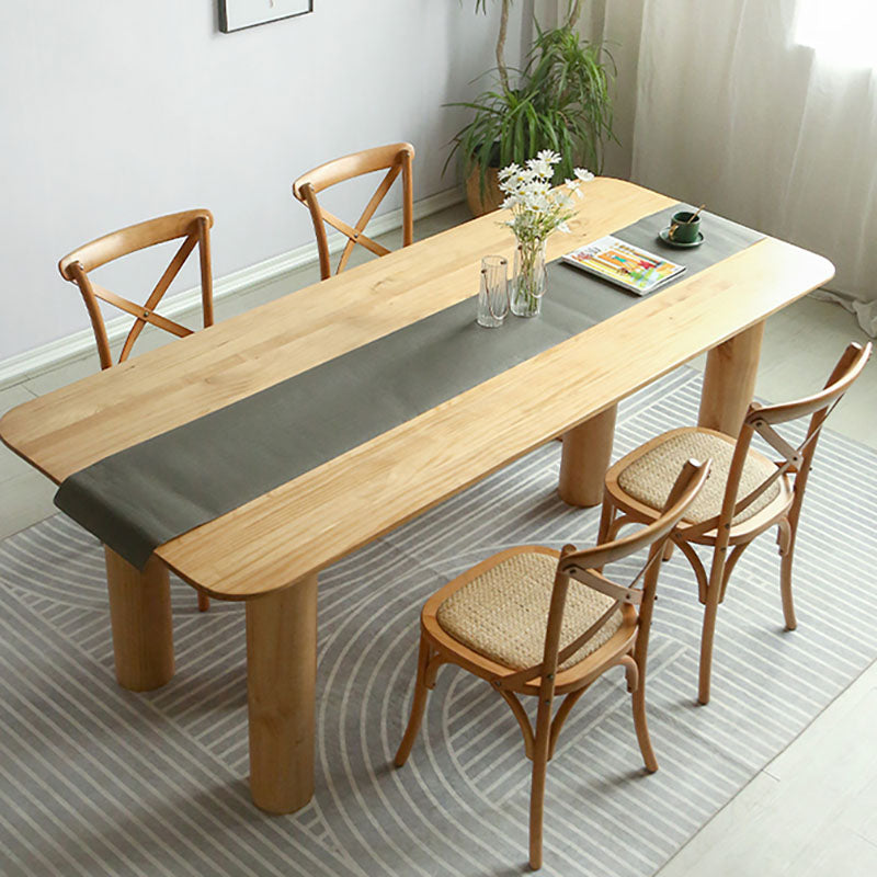 Solid Wood 1/2/5 Pieces Dining Set Modern Rectangle Dinette Table Set for Home Use Clearhalo 'Dining Room Sets' 'Dining Tables & Seating' 'dining_room_set' 'furn' 'furn_dining_room_set' 'Furniture' 'furniture_dining_room_set' 'Kitchen & Dining Furniture' 'kitchen&dining_furn' 'kitchen' 4428922