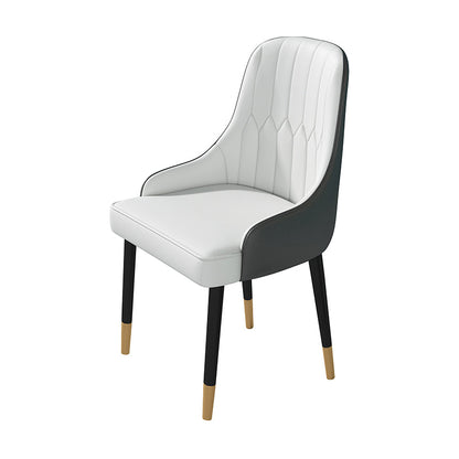 1/2/5 Pcs Metal Modern Dining Set with Round Table Dinette Set 1 White Chair Clearhalo 'Dining Room Sets' 'Dining Tables & Seating' 'dining_room_set' 'furn' 'furn_dining_room_set' 'Furniture' 'furniture_dining_room_set' 'Kitchen & Dining Furniture' 'kitchen&dining_furn' 'kitchen' 4428961