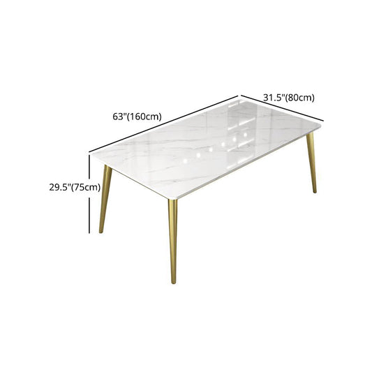 1/4/5/7 Pcs Metal Nordic Dining Set with Rectangle Table Dinette Set Clearhalo 'Dining Room Sets' 'Dining Tables & Seating' 'dining_room_set' 'Furniture' 'furniture_dining_room_set' 'Kitchen & Dining Furniture' 'kitchen&dining_furn' 'kitchen' 4428994